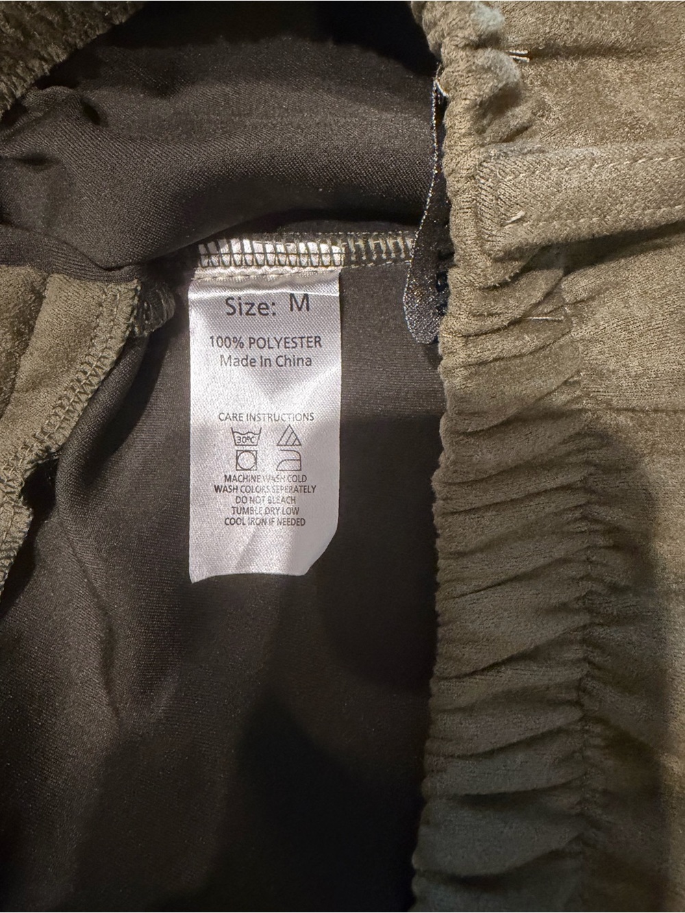 Crazy Train Olive Green Suede Fringe Shorts - Picture 4 of 4